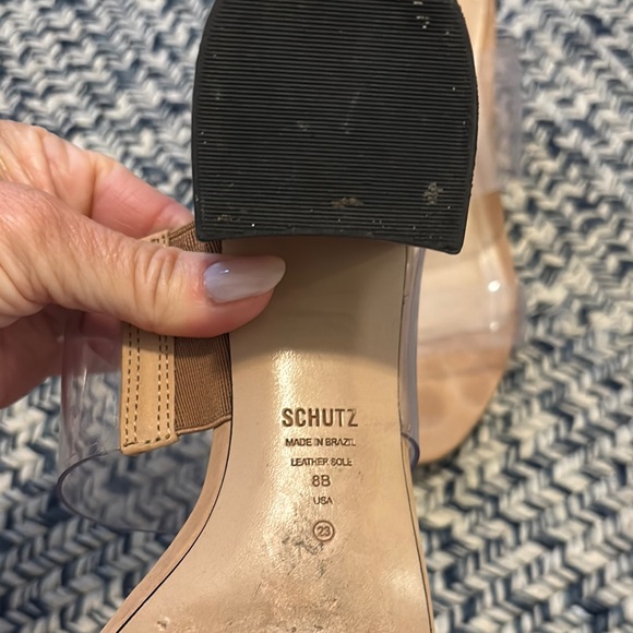 SCHUTZ Tan Mules Sleek Minimalist Design - Picture 5 of 14